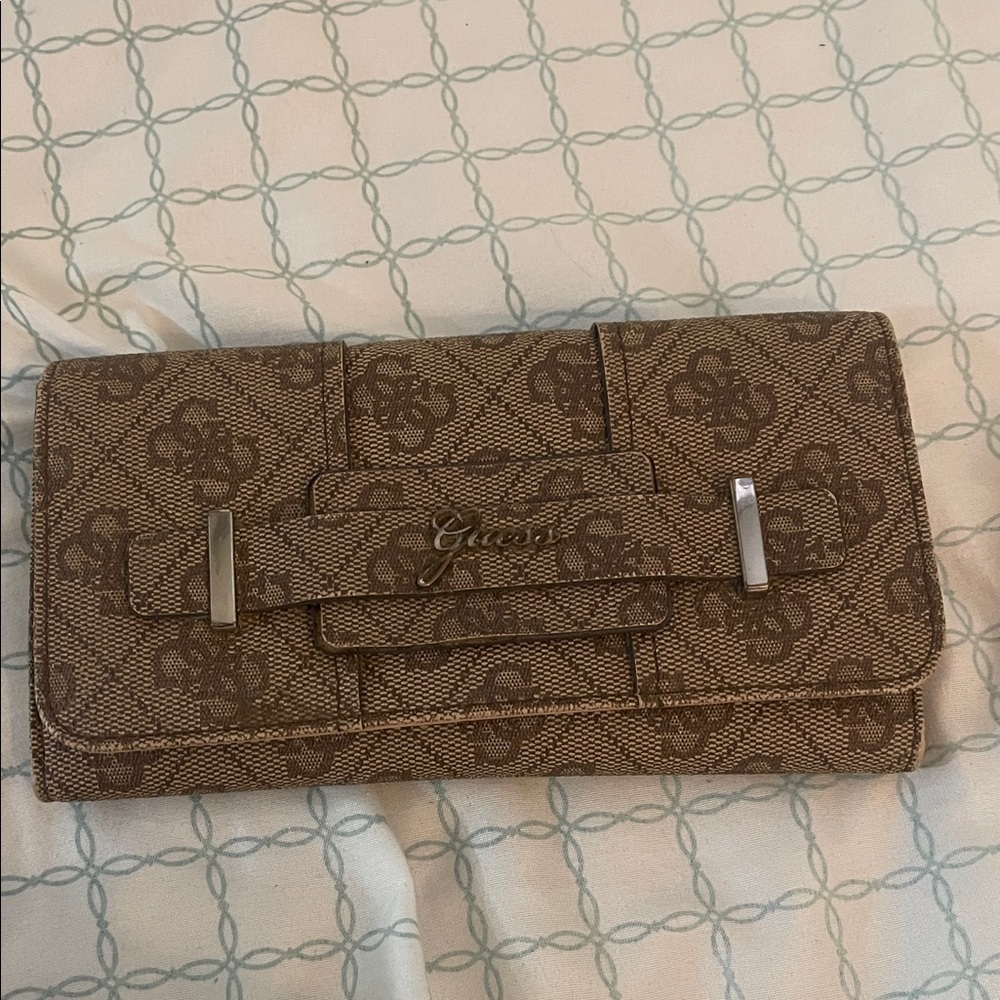 Guess Tan Patterned Women's Wallet